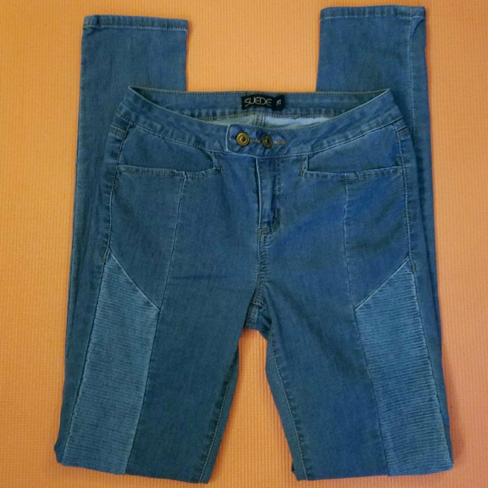 Two Toned Textured Skinnies